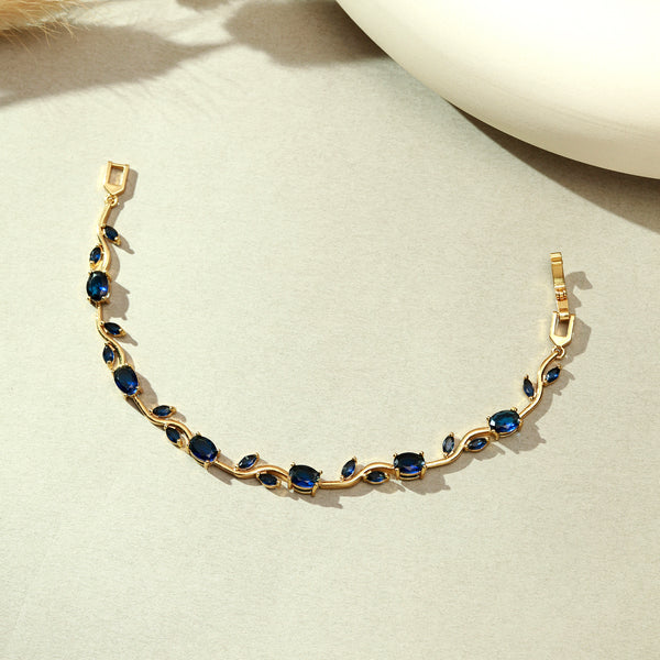 Sapphire Vine Delicate Bracelet