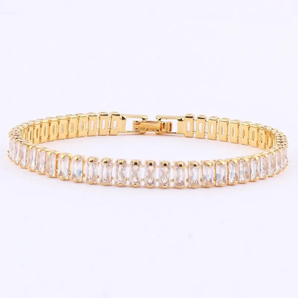 Gold tennis bracelet